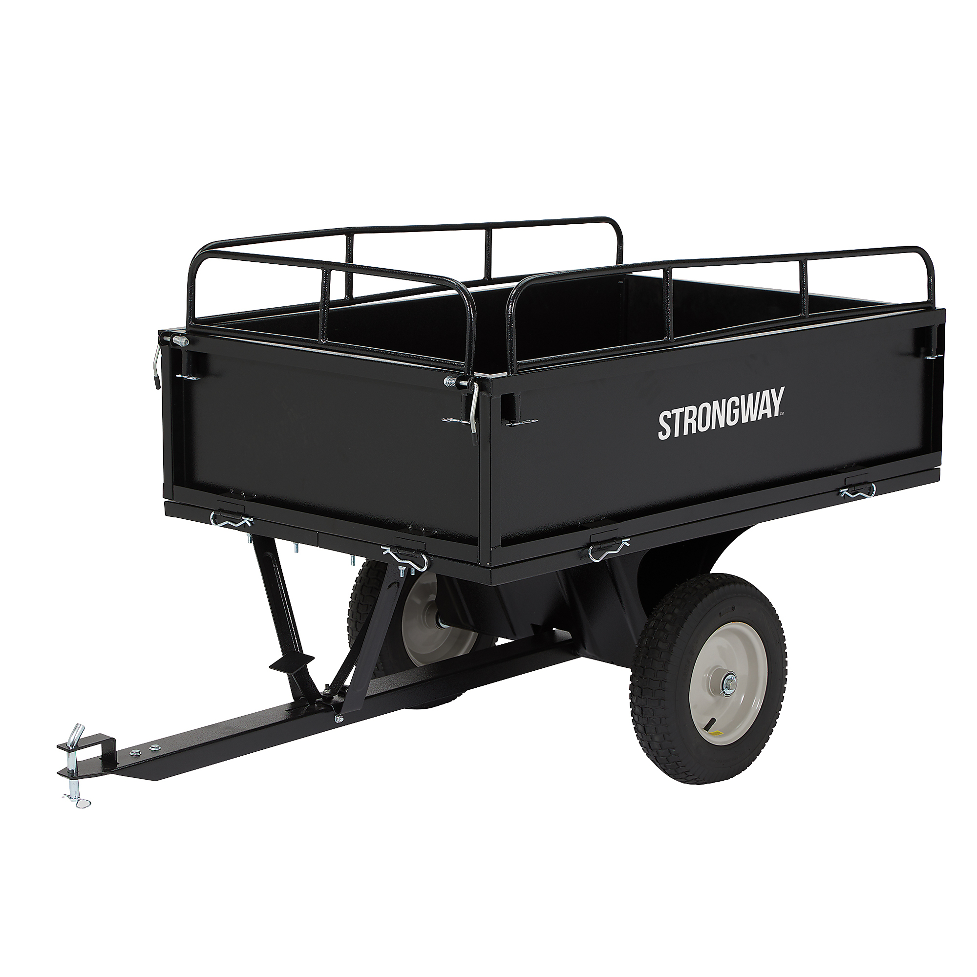 Strongway 48in. x 30in. Steel ATV Dump Trailer, 15 Cu. Ft./800-Lb. Load Capacity